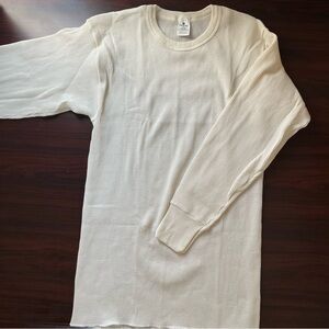 Vintage Indera Waffle Knit Thermal Long Sleeve Cotton Size 3XL